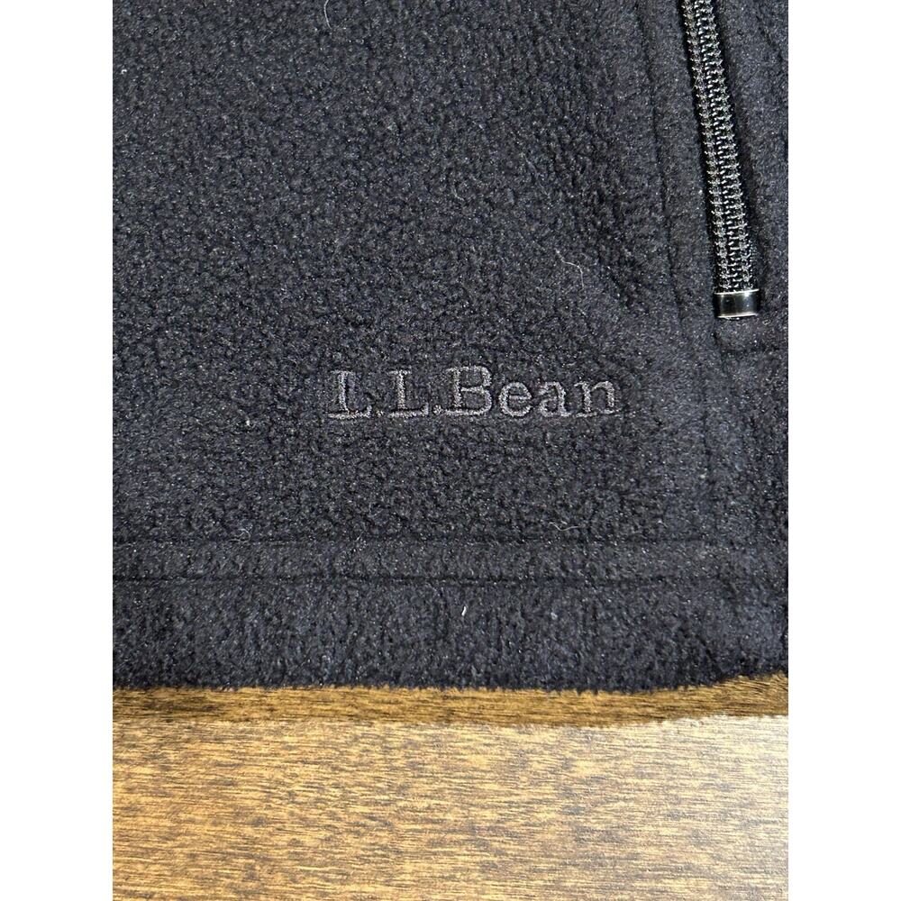 LL Bean Woman’s Black Sweater Fleece Full Zip Coat Large - Picture 4 of 6